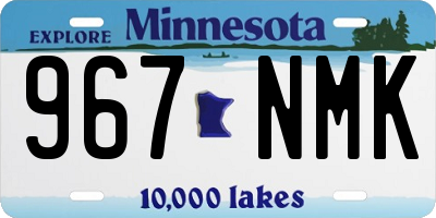 MN license plate 967NMK