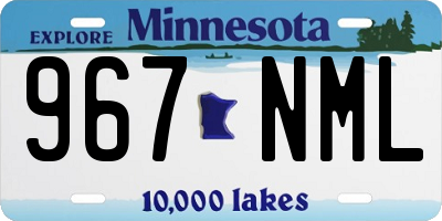 MN license plate 967NML