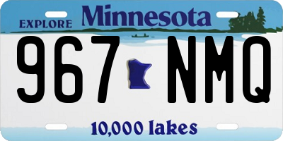 MN license plate 967NMQ
