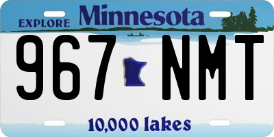 MN license plate 967NMT