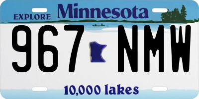 MN license plate 967NMW