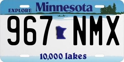 MN license plate 967NMX
