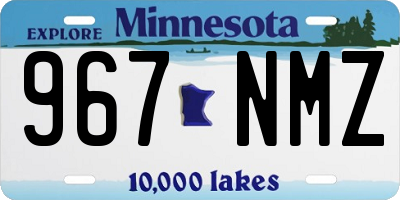 MN license plate 967NMZ