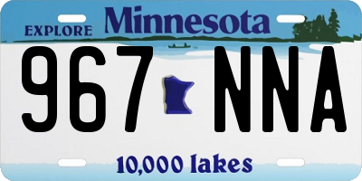 MN license plate 967NNA