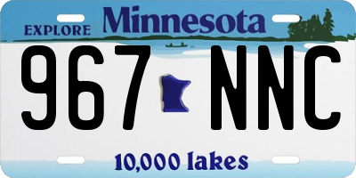 MN license plate 967NNC