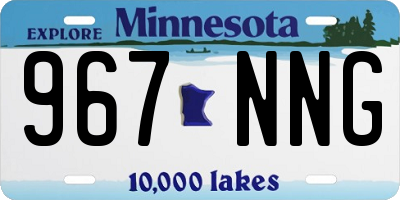 MN license plate 967NNG