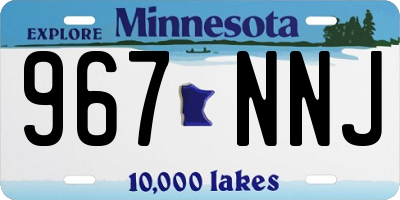 MN license plate 967NNJ