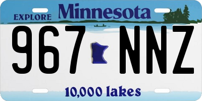 MN license plate 967NNZ