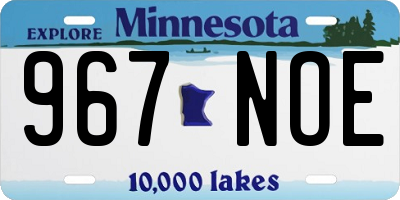 MN license plate 967NOE