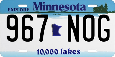 MN license plate 967NOG