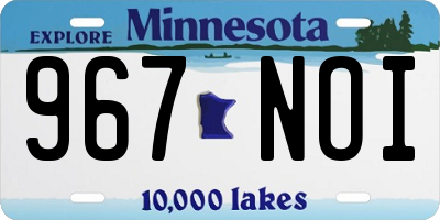 MN license plate 967NOI