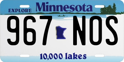 MN license plate 967NOS