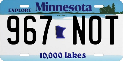MN license plate 967NOT