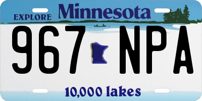 MN license plate 967NPA