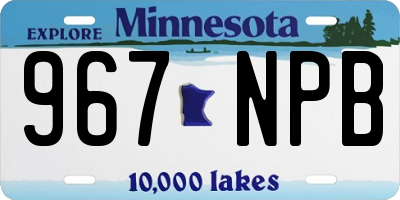 MN license plate 967NPB