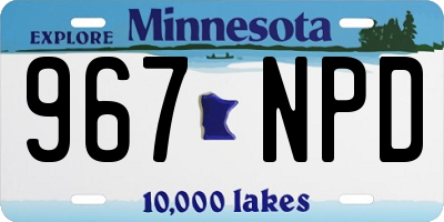 MN license plate 967NPD