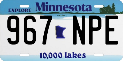 MN license plate 967NPE