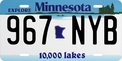 MN license plate 967NYB