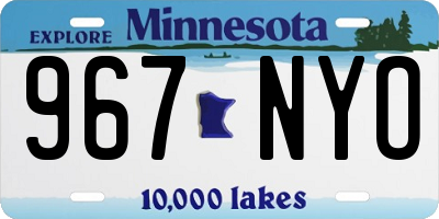 MN license plate 967NYO