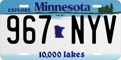MN license plate 967NYV