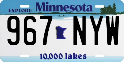 MN license plate 967NYW