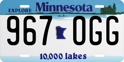 MN license plate 967OGG