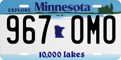 MN license plate 967OMO