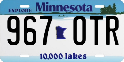 MN license plate 967OTR