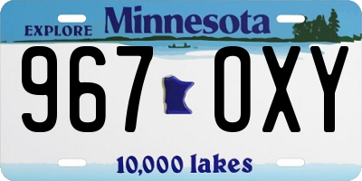 MN license plate 967OXY