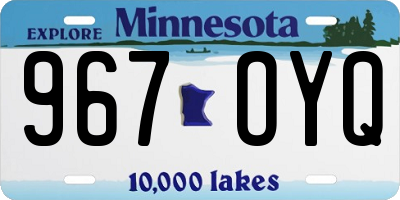 MN license plate 967OYQ