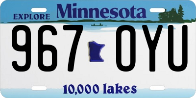 MN license plate 967OYU