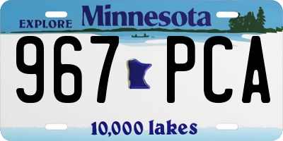 MN license plate 967PCA
