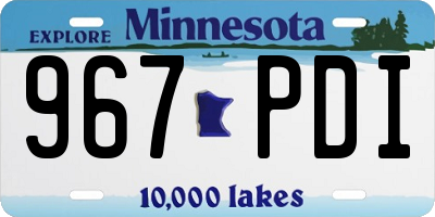 MN license plate 967PDI