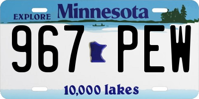 MN license plate 967PEW