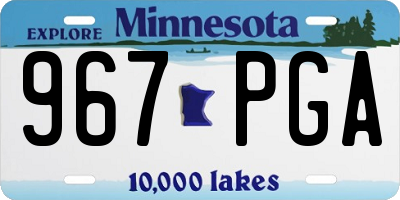 MN license plate 967PGA