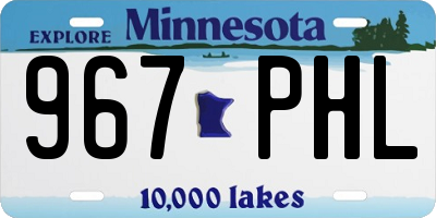 MN license plate 967PHL