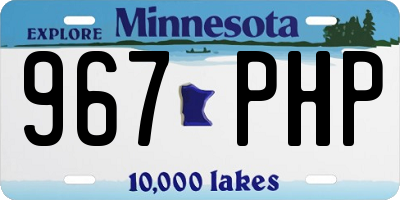 MN license plate 967PHP