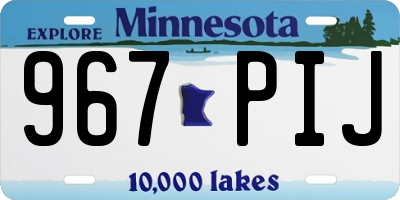 MN license plate 967PIJ