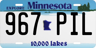 MN license plate 967PIL