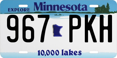 MN license plate 967PKH