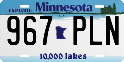 MN license plate 967PLN