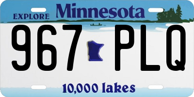 MN license plate 967PLQ