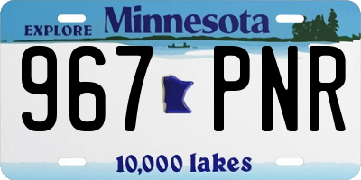 MN license plate 967PNR