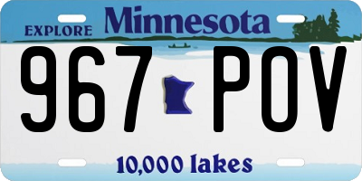 MN license plate 967POV