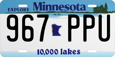 MN license plate 967PPU