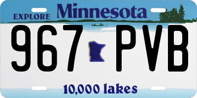 MN license plate 967PVB