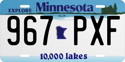MN license plate 967PXF