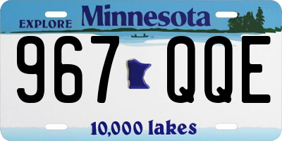 MN license plate 967QQE