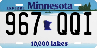 MN license plate 967QQI