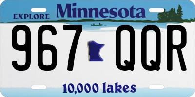 MN license plate 967QQR